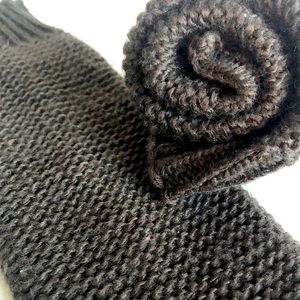 Brown wool leg warmers